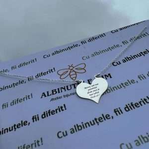 Lanț inimă 20 mm  mama , ești mai puternică decât crezi …