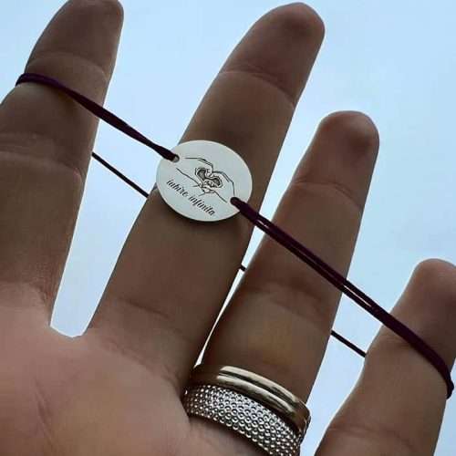 Brățara mâini de mama și copil ,,iubire infinită” Bănuț 15 mm