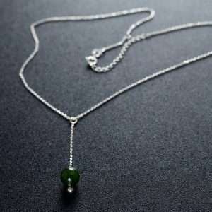 Lanț cu bila agat indian verde 6 mm