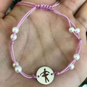 Brățara balerina bănuț 12 mm , 8 perle Swarovski