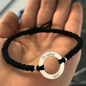 Brățara bănuț gol” te iubim tati!” si brățara metanie ,4 bile