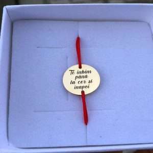 Bratara Bănuț 15 mm “ Te iubim pana la cer și înapoi “