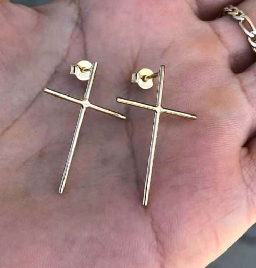 Cercei cruce 3 cm