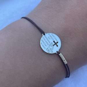 Brățară bănuț 15 mm”Lasă totul în mâinile …” +miyuki